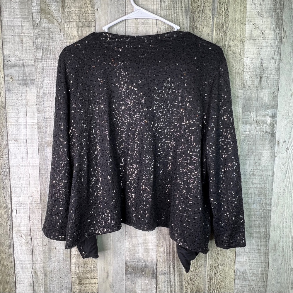 Eileen Fisher XL Sleeveless Crewneck Sequin Dress with Matching Sequin Jacket - Picture 8 of 11